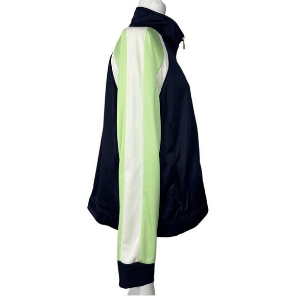 Oleg Cassini Sport Women’s Blue Vintage 90s Soft Shell Luxury Track Jacket M/C45 - Picture 4 of 15